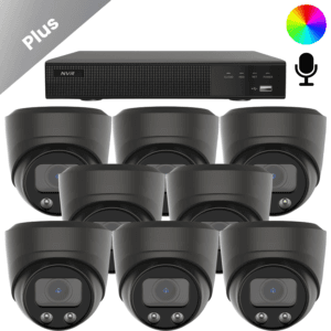 Set mit 8× der AI-ISP Full-Color-Kamera. Für eine klare Sicht mit 24/7 Farbbild.